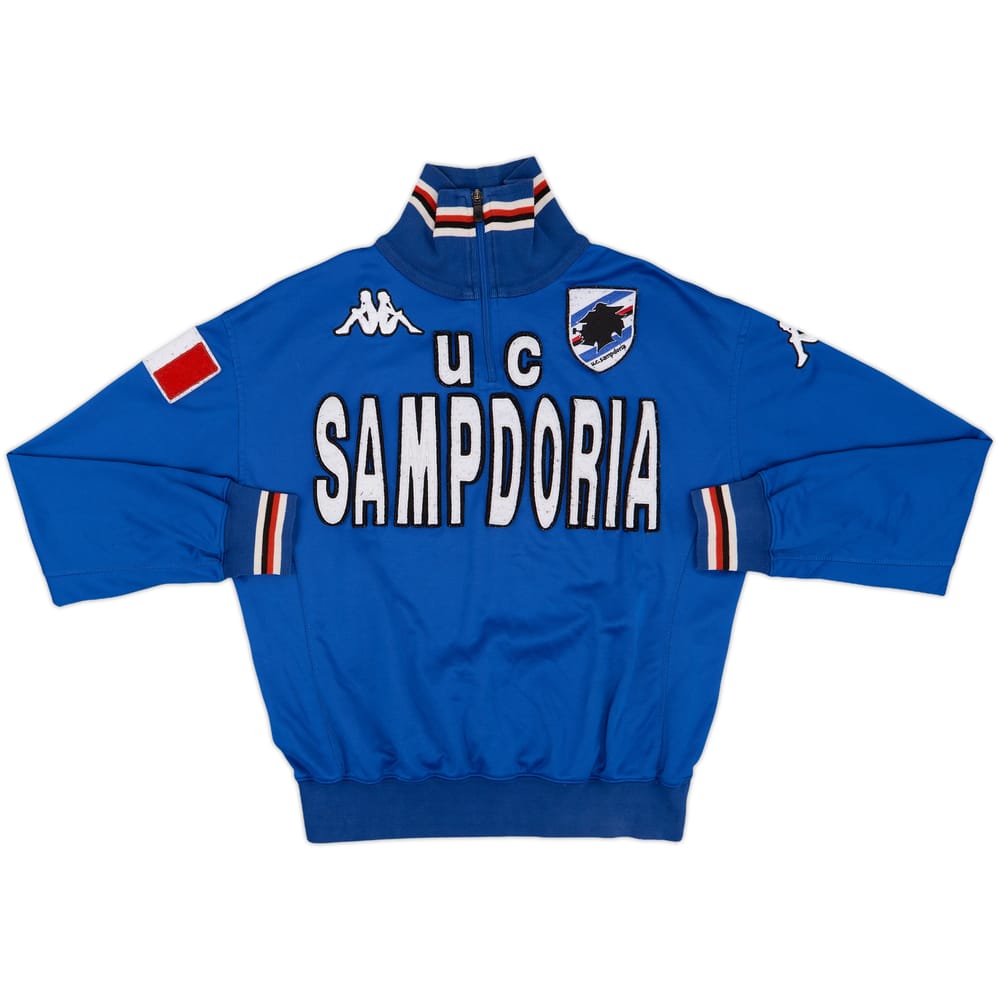 2005-06 Sampdoria Asics 1/4 Zip Drill Top - 8/10 - (L)