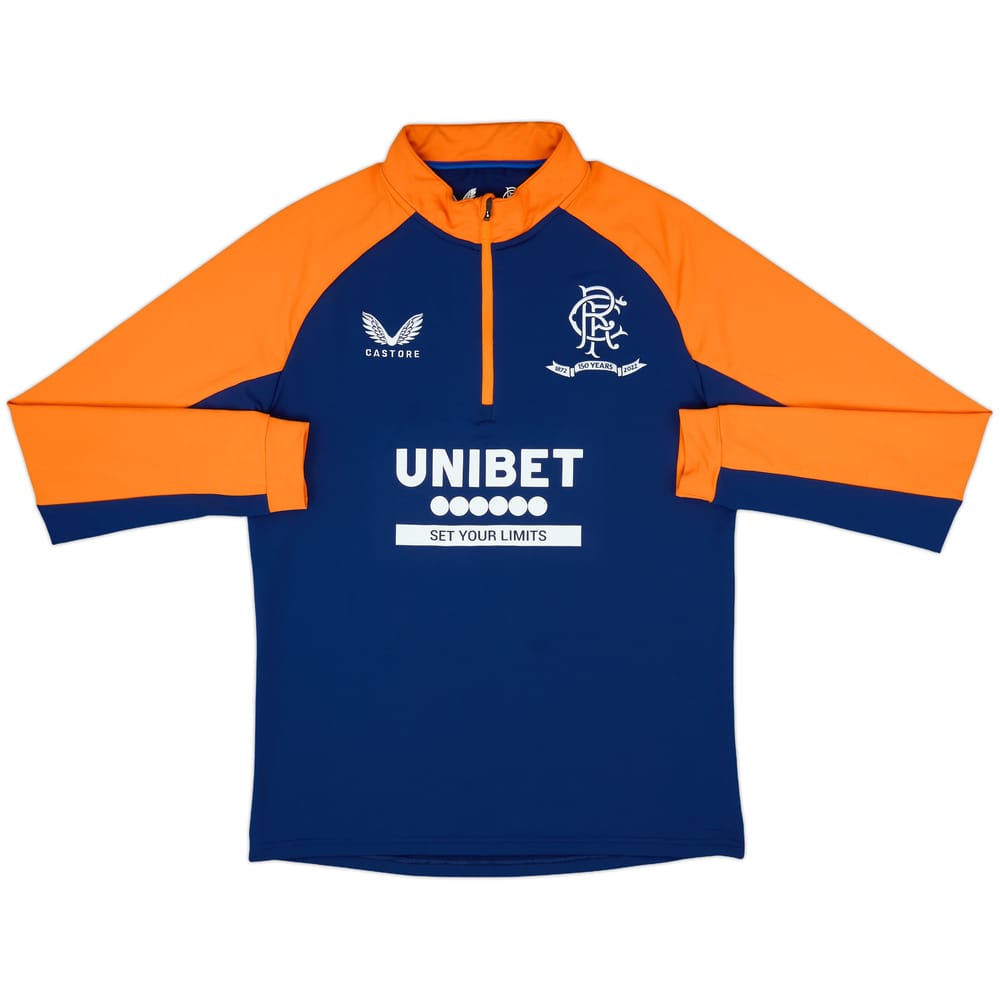 2022-23 Rangers Castore 1/4 Zip Training Top - 8/10 - (M)
