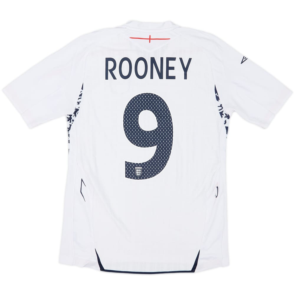 2007-09 England Home Shirt Rooney #9 - 7/10 - (XL.Boys)