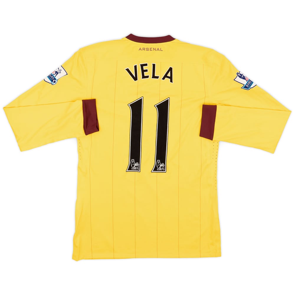 2010-11 Arsenal Match Issue Away L/S Shirt Vela #11