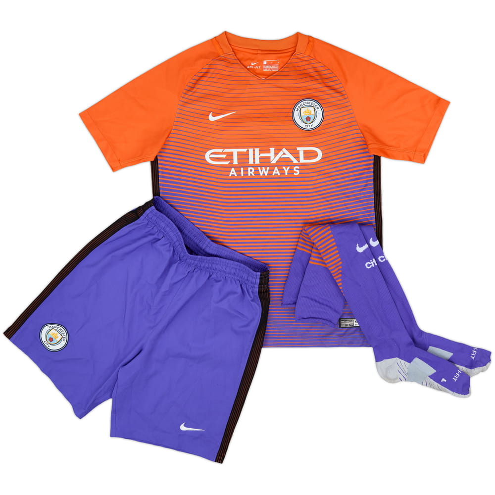 2016-17 Manchester City Third Full Kit - 8/10 - (L.Boys)
