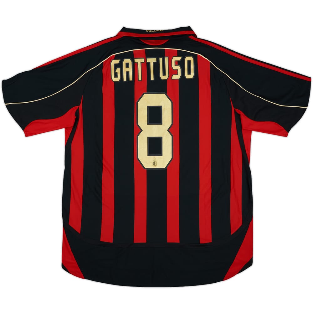 2006-07 AC Milan Home Shirt Gattuso #8 - 4/10 - (XL)
