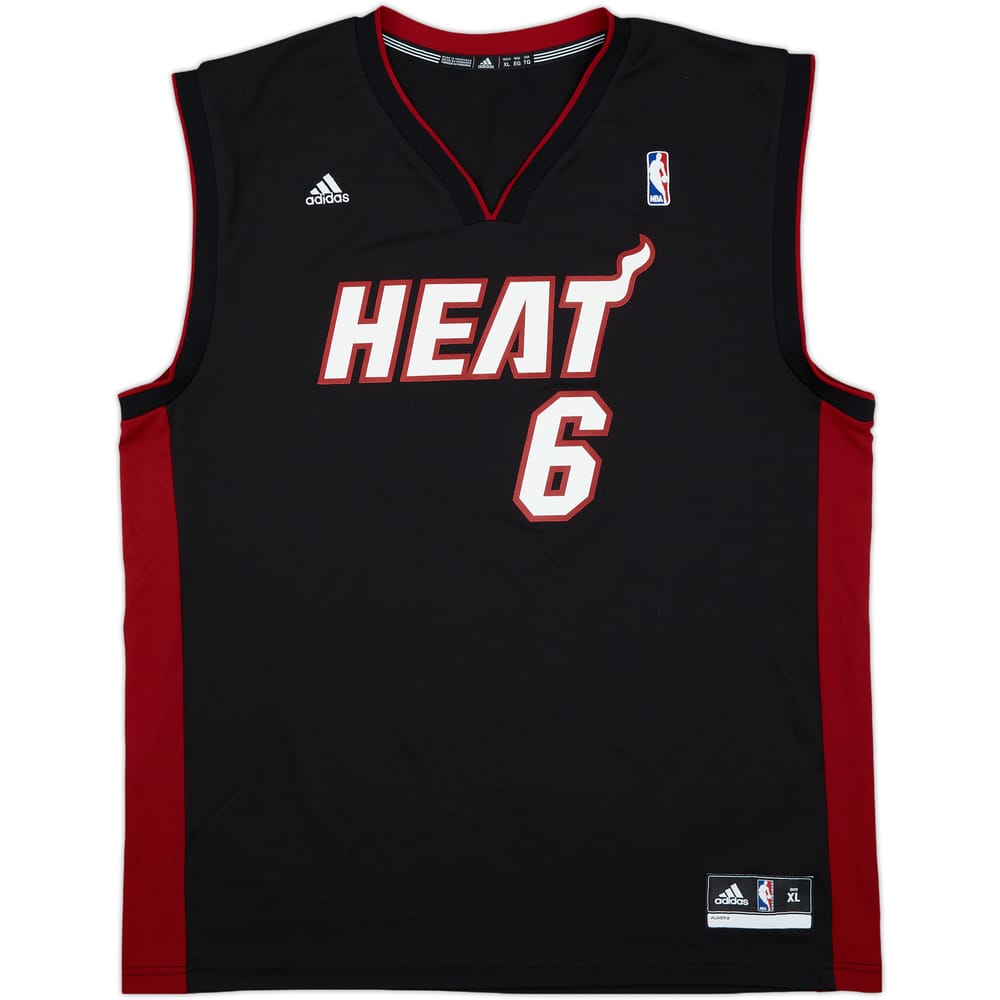 2010-12 Miami Heat James #6 adidas Away Jersey - 9/10 - (XL)