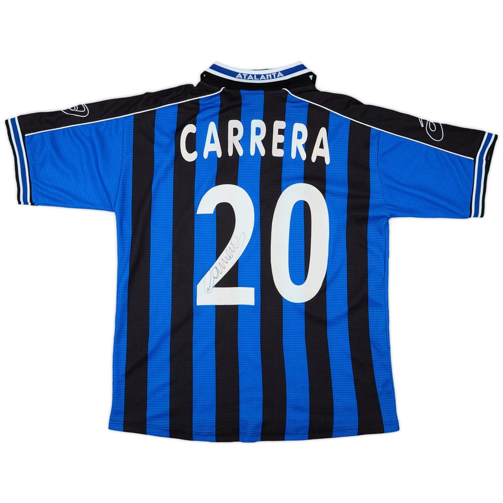 2000-01 Atalanta Signed Home Shirt Carrera #20 - 7/10 - (M)
