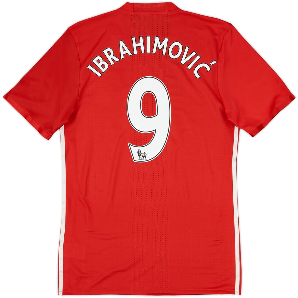 2016-17 Manchester United Authentic Home Shirt Ibrahimovic #9 - 7/10 - (M)