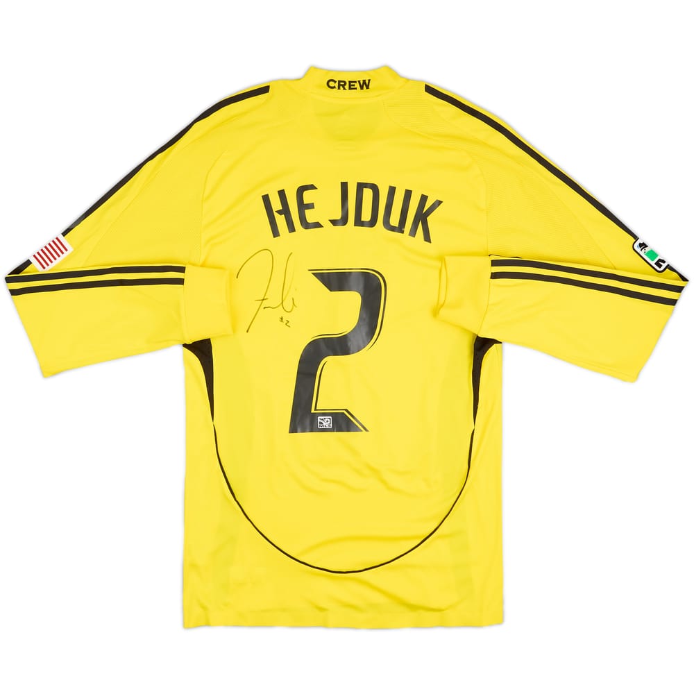 2009 Columbus Crew Match Issue Signed Home L/S Shirt Hejduk #2
