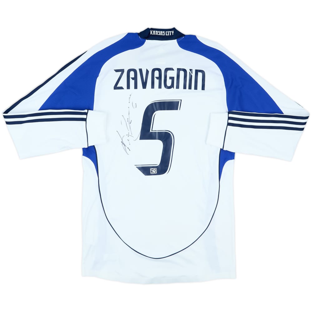 2008 Kansas City Wizards Match Issue Signed Away L/S Shirt Zavagnin #5