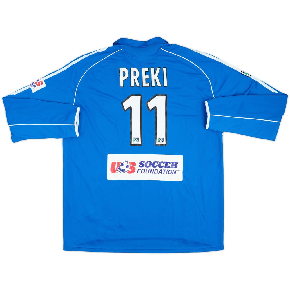 2005 Kansas City Wizards Match Issue Home L/S Shirt Preki #11