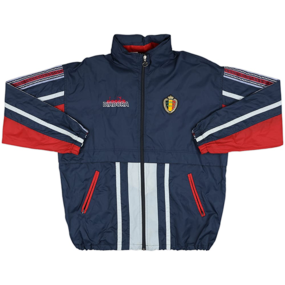 1994-95 Belgium Diadora Hooded Rain Jacket - 8/10 - (L)