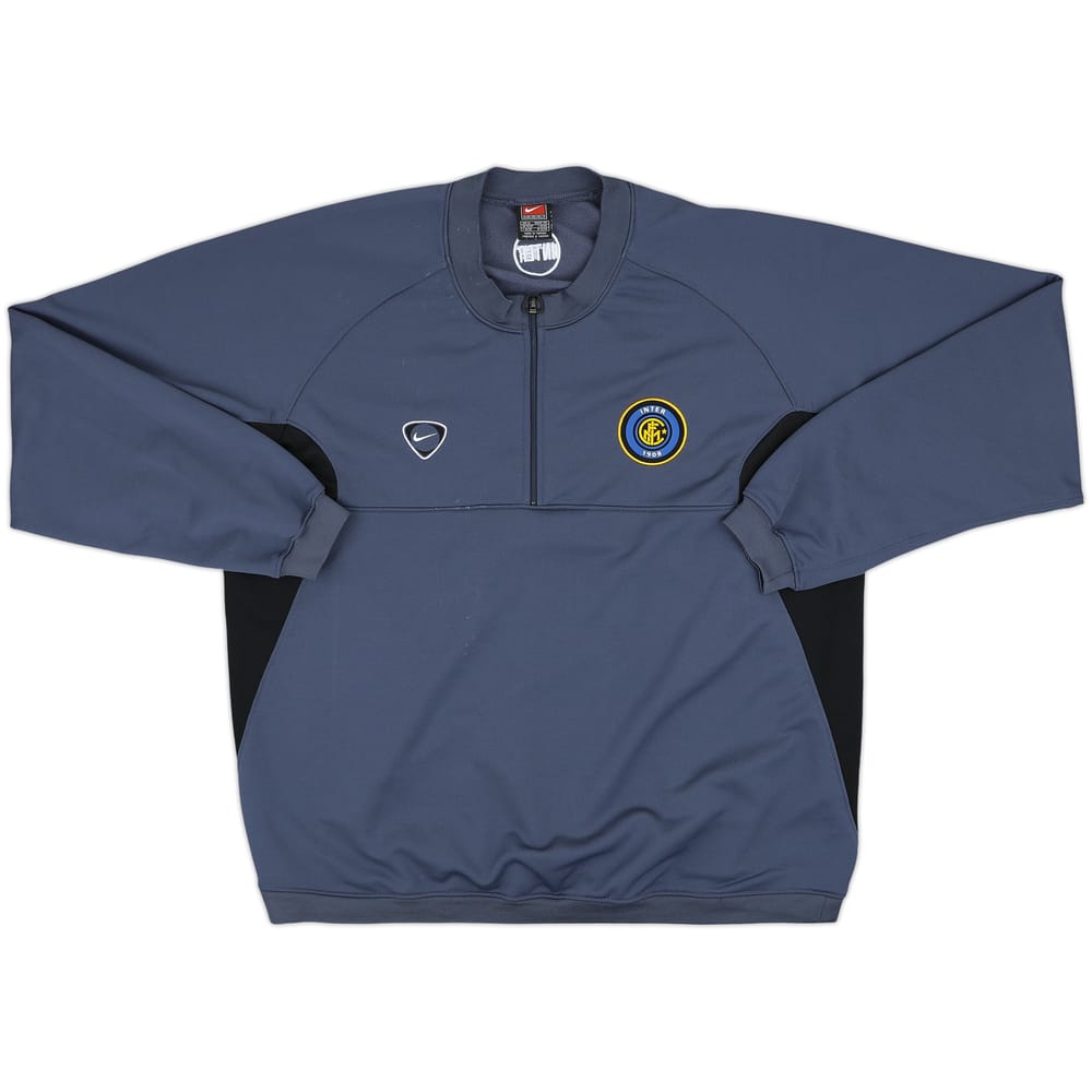 2000-01 Inter Milan Nike 1/4 Zip Sweat Top - 8/10 - (M)