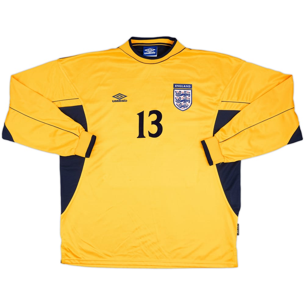 1999-00 England U-21 Match Issue GK Shirt #13 (Weaver)