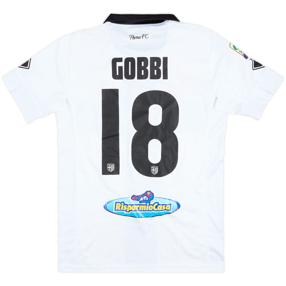 2014-15 Parma Match Worn Home Shirt Gobbi #18