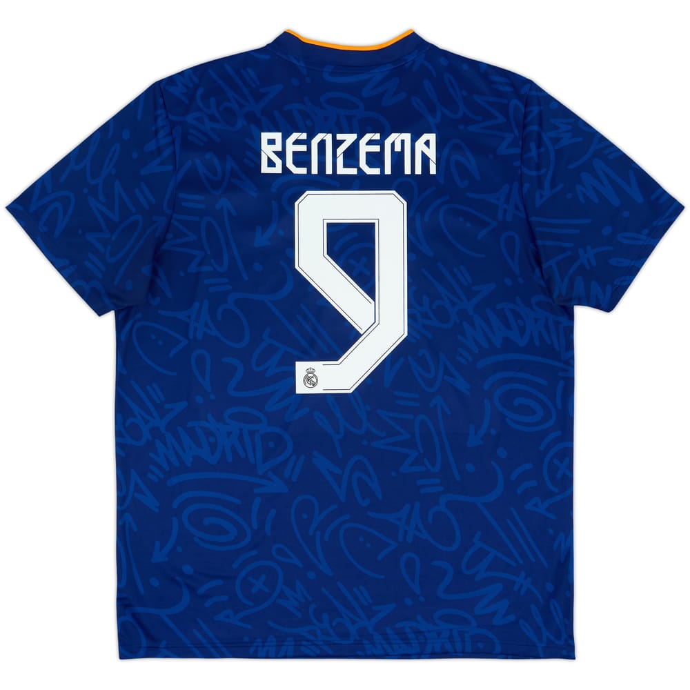 2021-22 Real Madrid Away Shirt Benzema #9 - 6/10 - (XL)