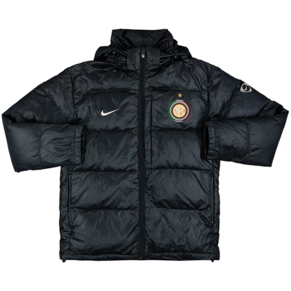 2009-10 Inter Milan Nike Hooded Padded Bench Coat - 8/10 - (L)