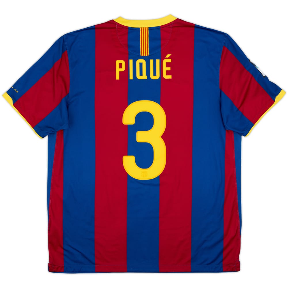 2010-11 Barcelona Home Shirt Pique #3 - 8/10 - (XL)