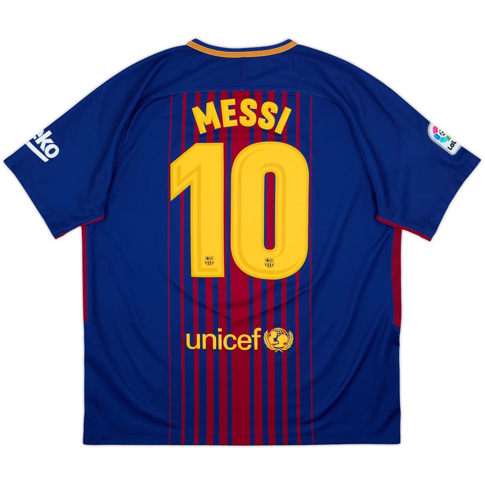 2017-18 Barcelona Home Shirt Messi #10 - 10/10 - (XL)