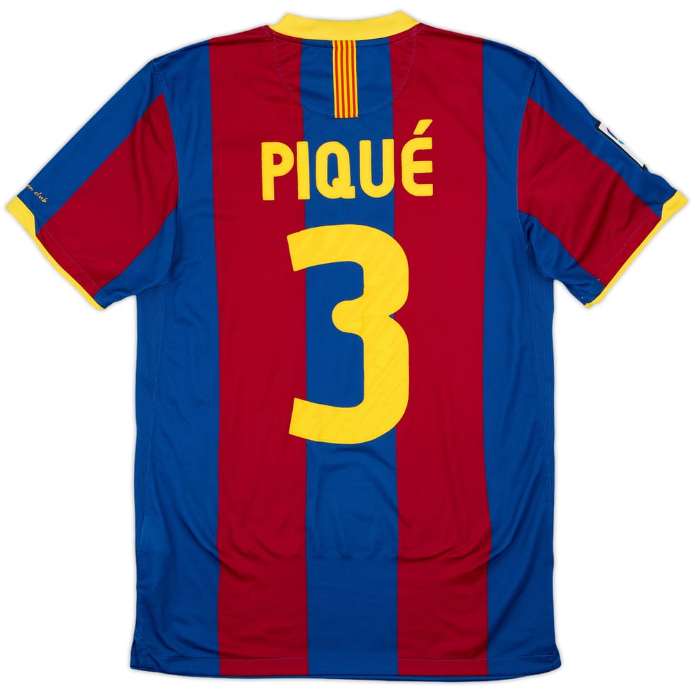 2010-11 Barcelona Home Shirt Pique #3 - 6/10 - (S)