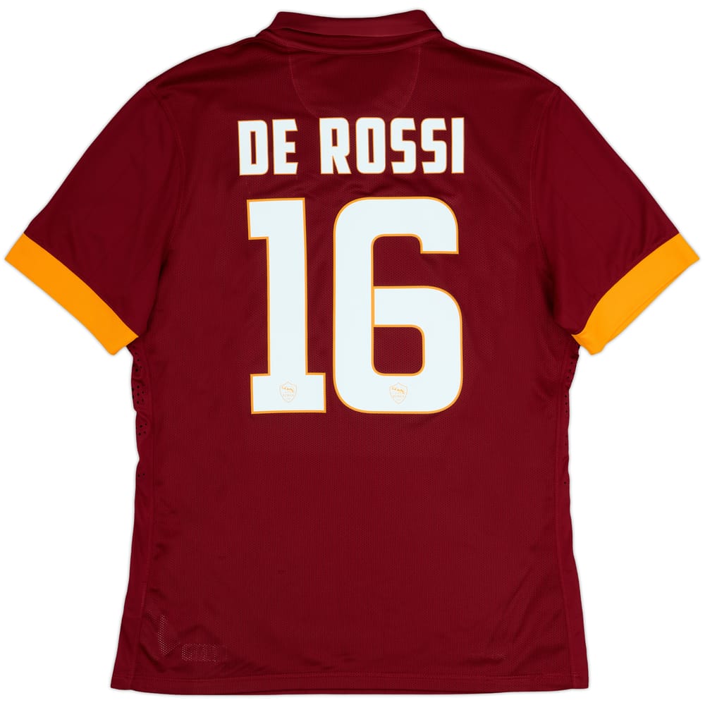 2014-15 Roma Authentic Home Shirt De Rossi #16 - 10/10 - (XL)