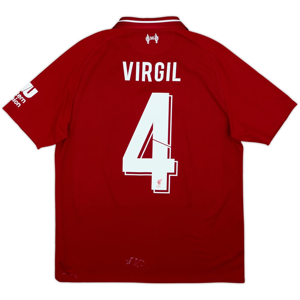 2018-19 Liverpool Home Shirt Virgil #4 - 5/10 - (S)
