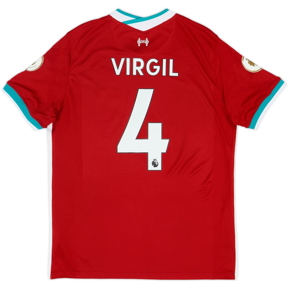 2020-21 Liverpool Home Shirt Virgil #4 - 8/10 - (L)
