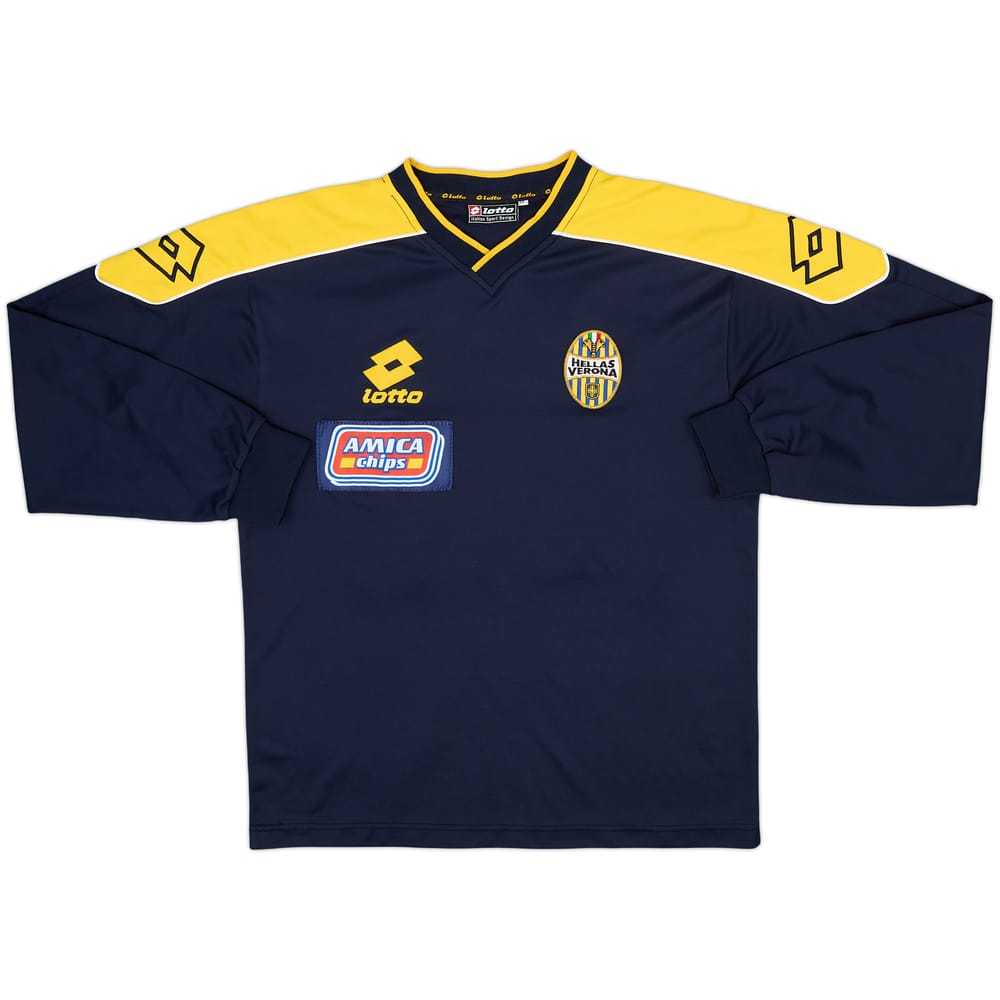2000-02 Hellas Verona Player Issue Lotto Sweat Top - 7/10 - (M)