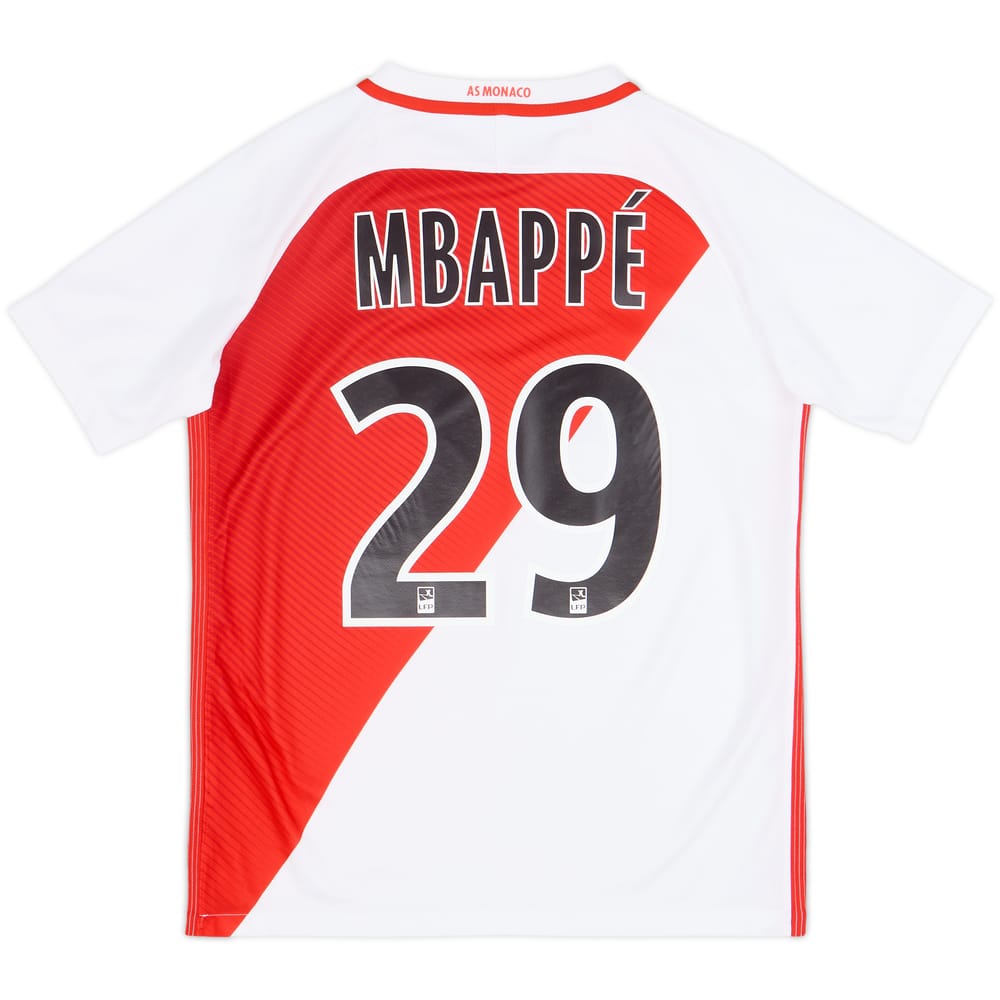 2016-17 Monaco Home Shirt Mbappe #29 - 7/10 - (13-15 Years)