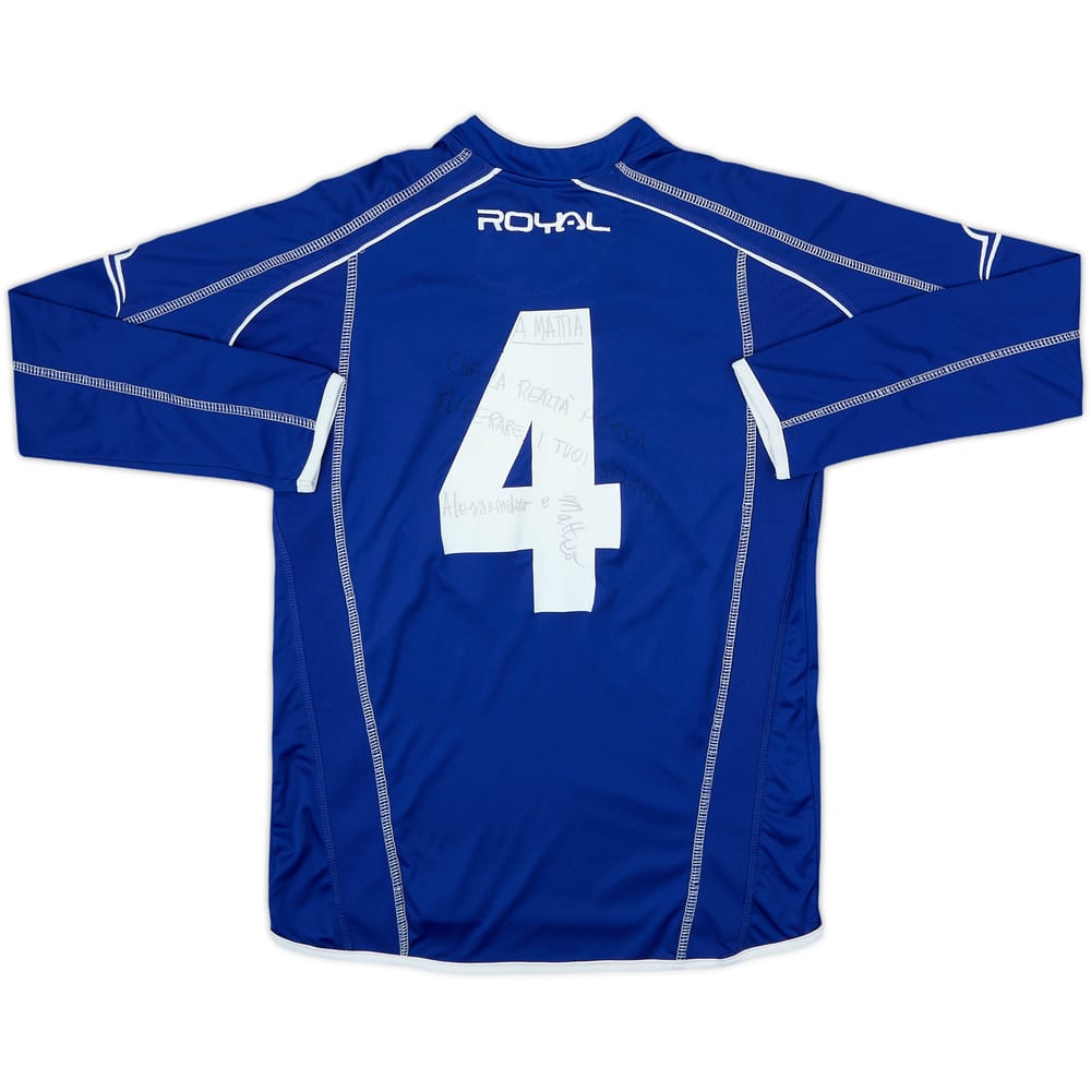 2013-14 Empoli Signed Royal Training L/S Shirt #4 - 9/10 - (S)