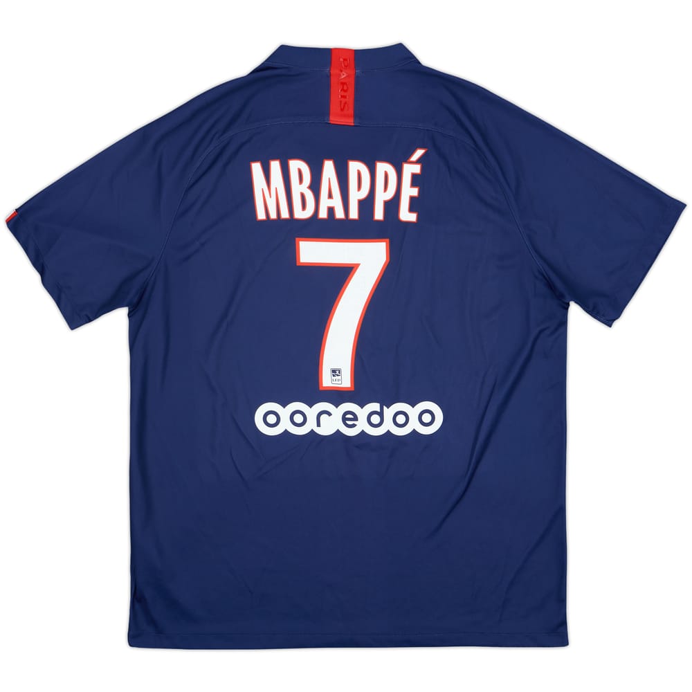 2019-20 Paris Saint-Germain Home Shirt Mbappe #7 - 9/10 - (XL)