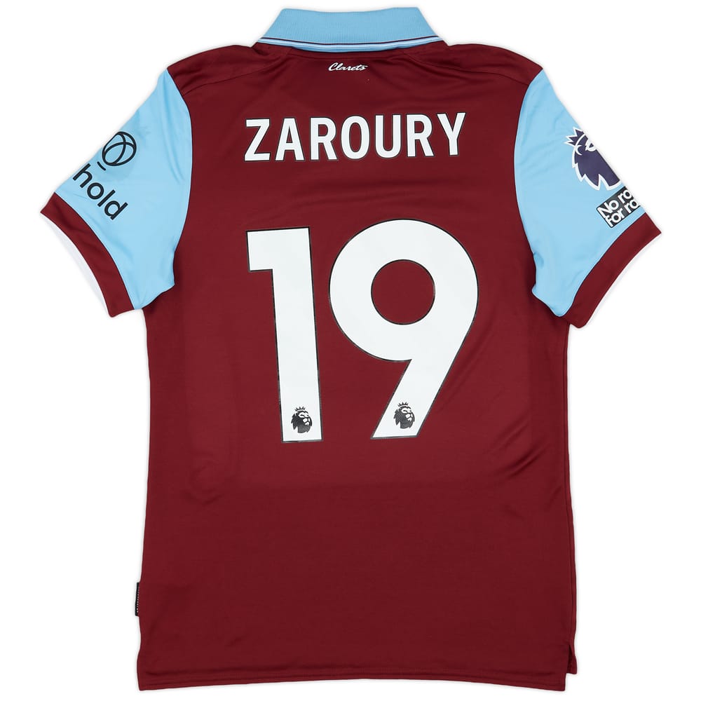 2023-24 Burnley Match Issue Home Shirt Zaroury #19