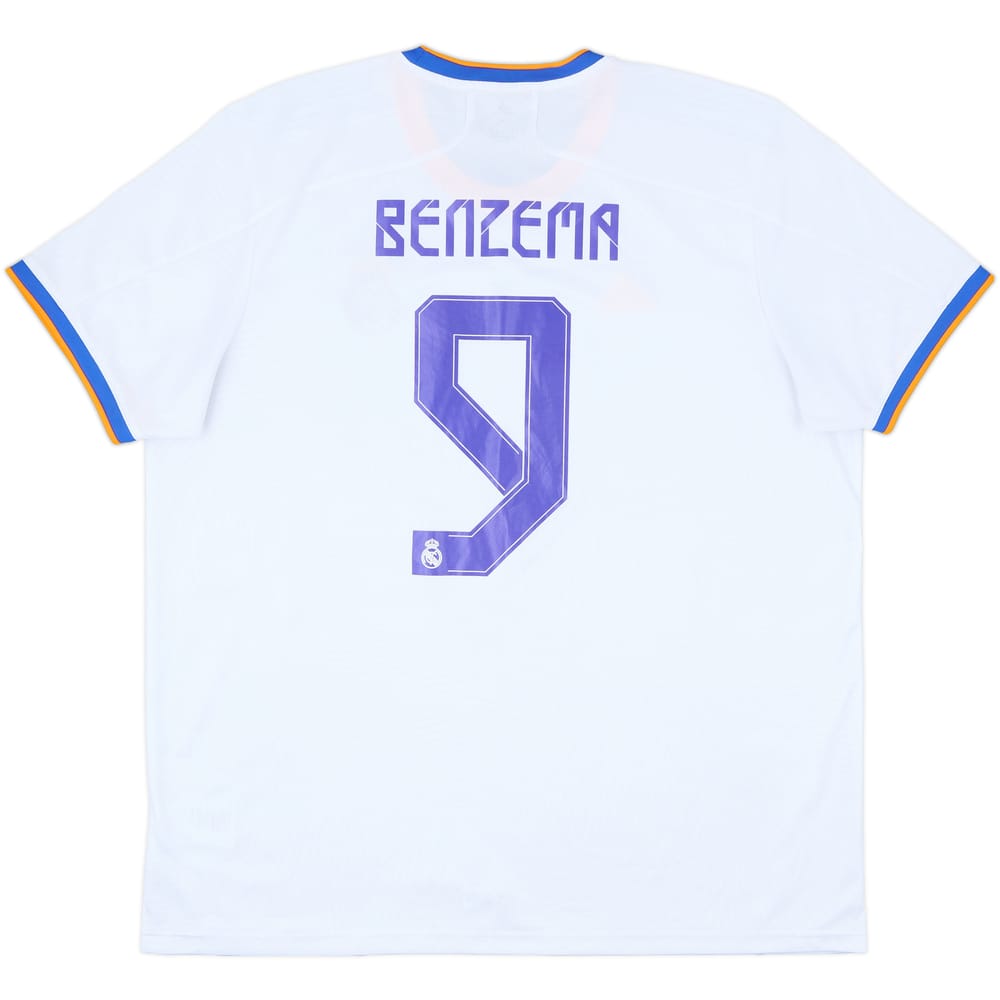 2021-22 Real Madrid Home Shirt Benzema #9 - 8/10 - (XXL)