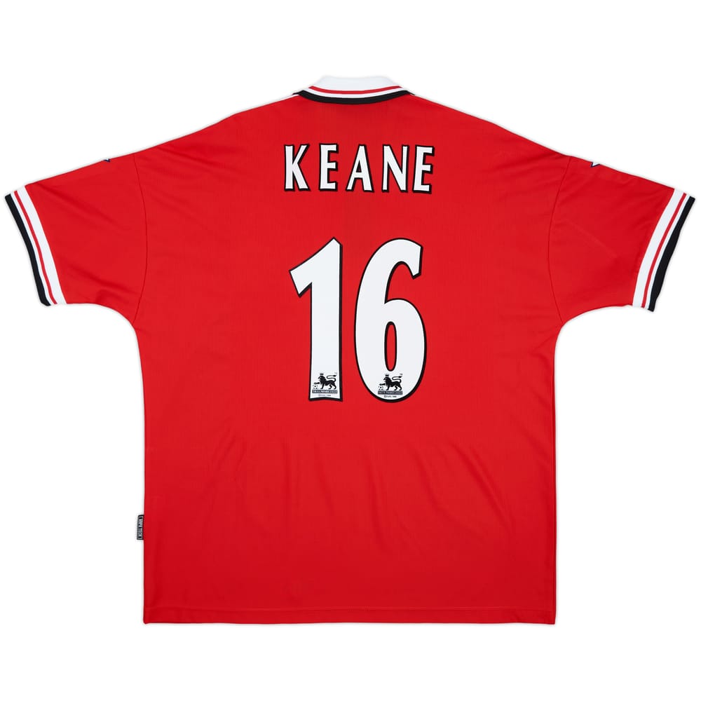 1998-00 Manchester United Home Shirt Keane #16 - 10/10 - (XXL)