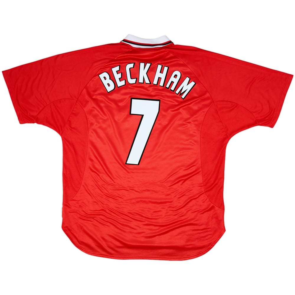 1997-00 Manchester United CL Shirt Beckham #7 - 8/10 - (XXL)