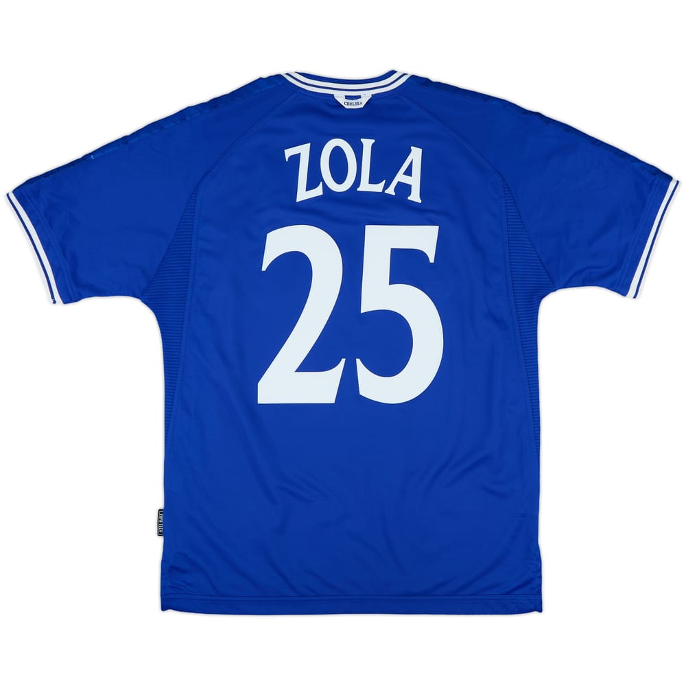 1999-01 Chelsea Home Shirt Zola #25 - 8/10 - (L)