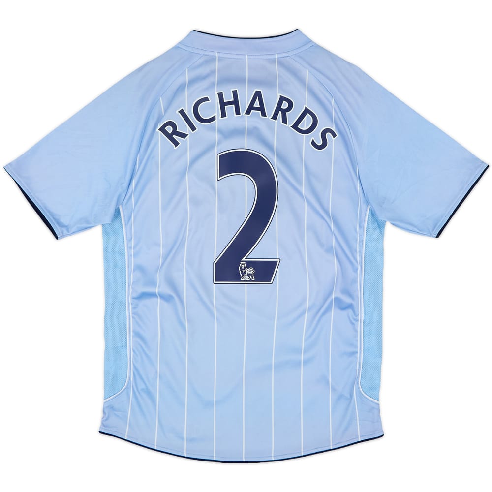 2007-08 Manchester City Home Shirt Richards #2 - 8/10 - (M)