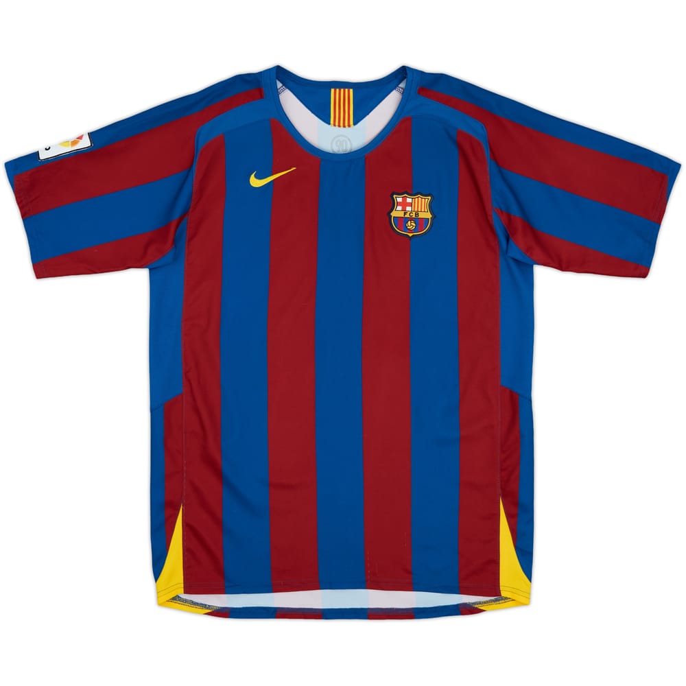2005-06 Barcelona Home Shirt - 8/10 - (L.Boys)