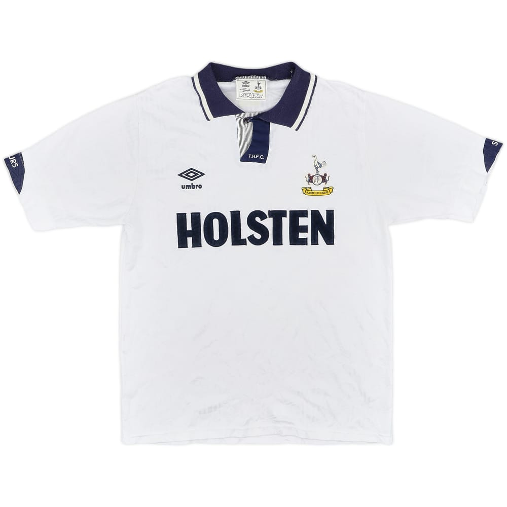 1991-93 Tottenham Home Shirt - 8/10 - (L)