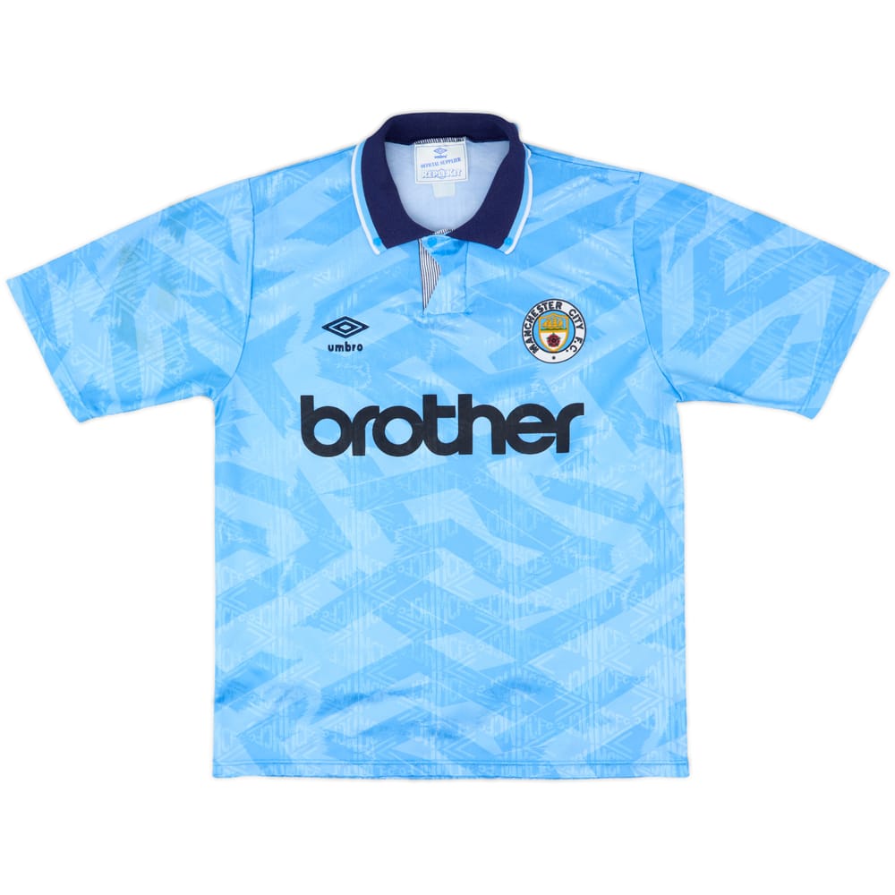 1991-93 Manchester City Home Shirt - 7/10 - (M)