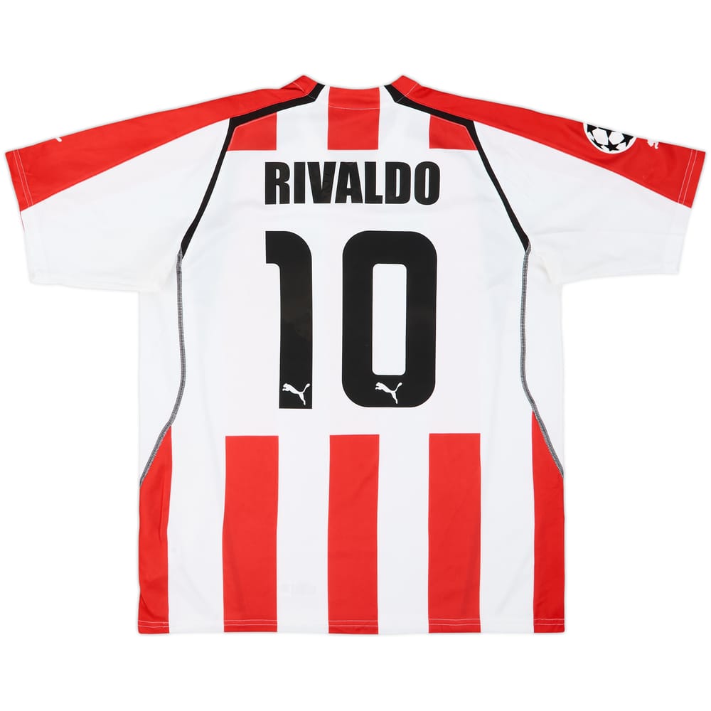 2005-06 Olympiakos Home Shirt Rivaldo #10 - 9/10 - (XL)
