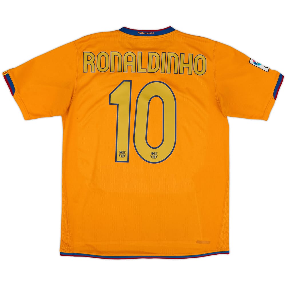 2006-08 Barcelona Away Shirt Ronaldinho #10 - 5/10 - (M)