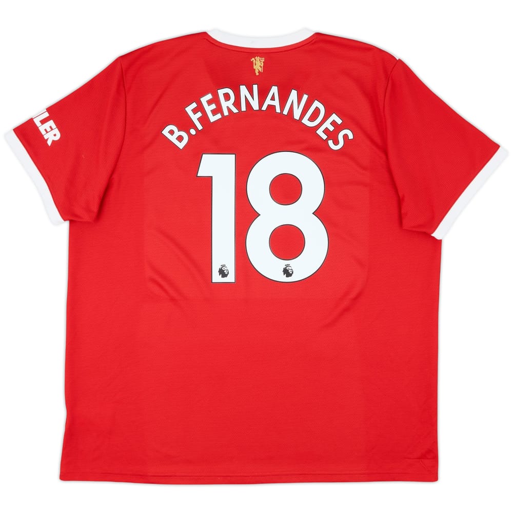 2021-22 Manchester United Home Shirt B.Fernandes #18 - 9/10 - (XXL)