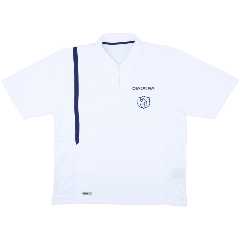2006-07 Sheffield Wednesday Diadora 1/4 Zip Polo Shirt - 8/10 - (XL)