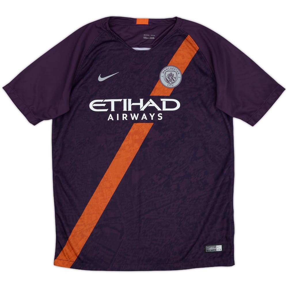 2018-19 Manchester City Third Shirt - 8/10 - (XL.Boys)
