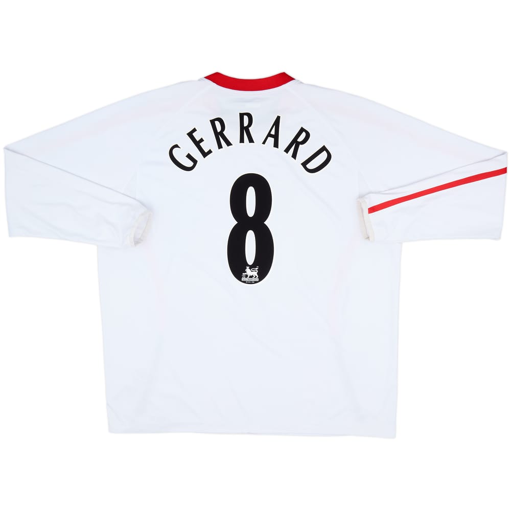 2005-06 Liverpool Away L/S Shirt Gerrard #8 - 9/10 - (XXL)