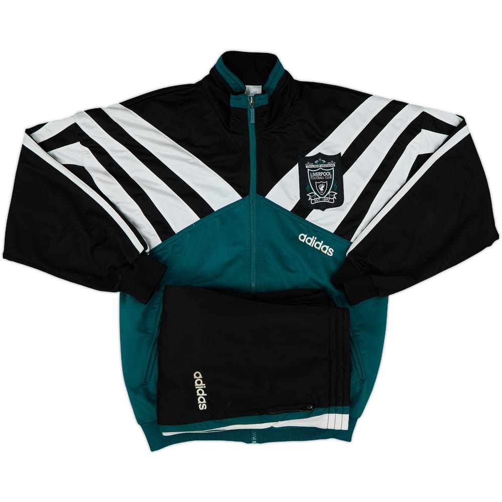 1995-96 Liverpool adidas Tracksuit - 8/10 - (M)