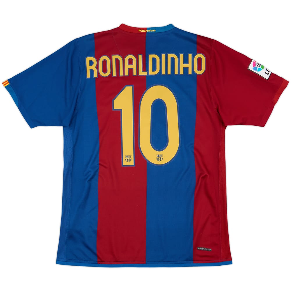 2006-07 Barcelona Home Shirt Ronaldinho #10 - 8/10 - (M)