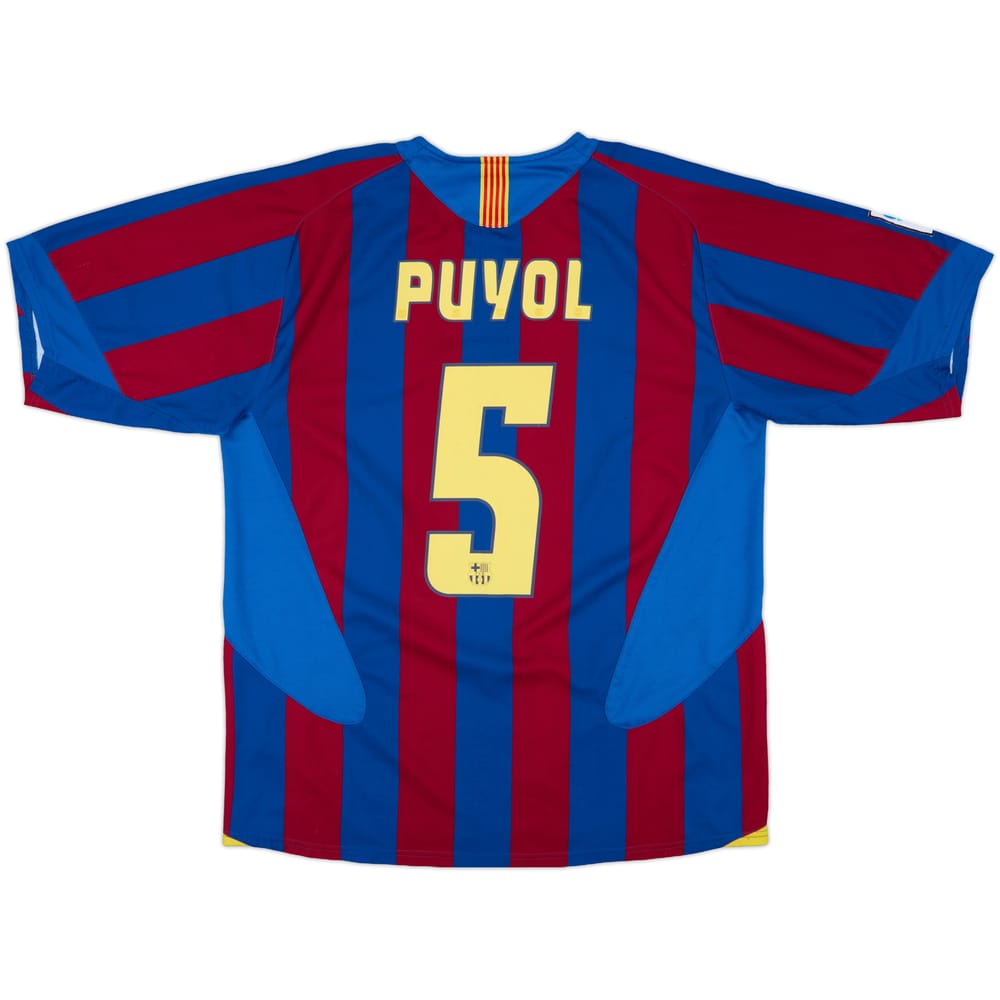 2005-06 Barcelona Home Shirt Puyol #5 - 8/10 - (L)