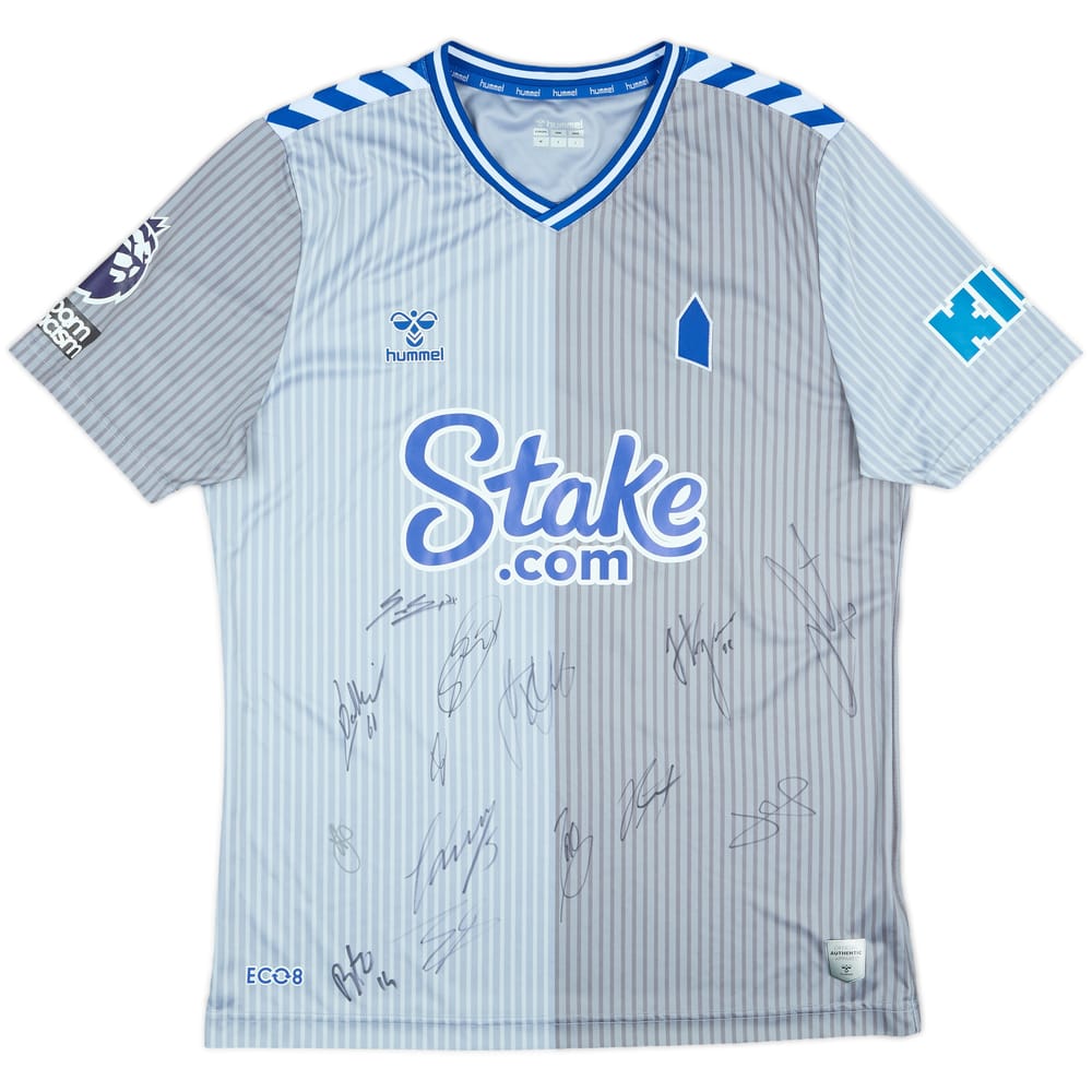 2023-24 Everton Match Issue Squad Signed Third Shirt Danjuma #10