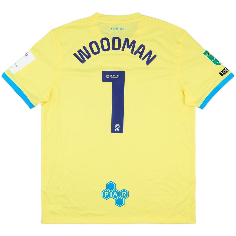 2024-25 Preston North End Match Issue Carabao Cup GK Shirt Woodman #1