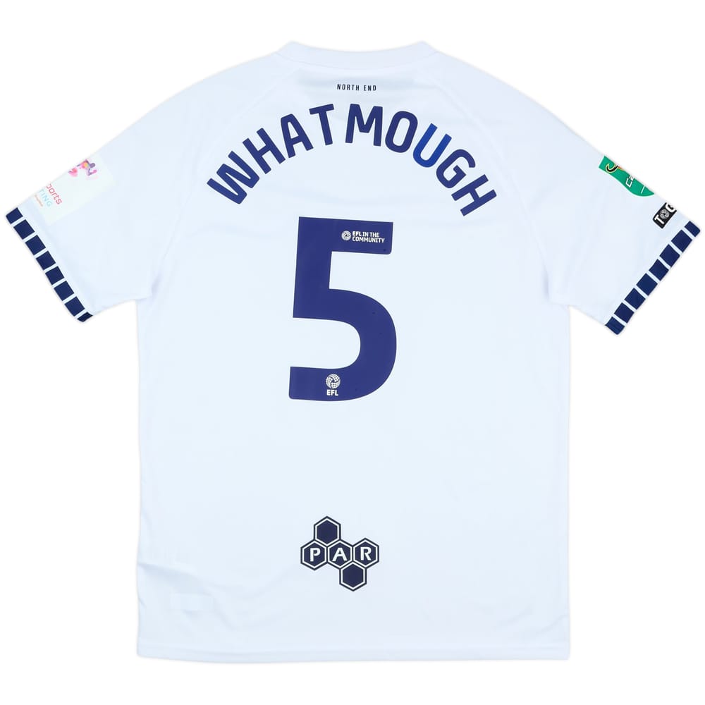 2024-25 Preston North End Match Issue Carabao Cup Home Shirt Whatmough #5