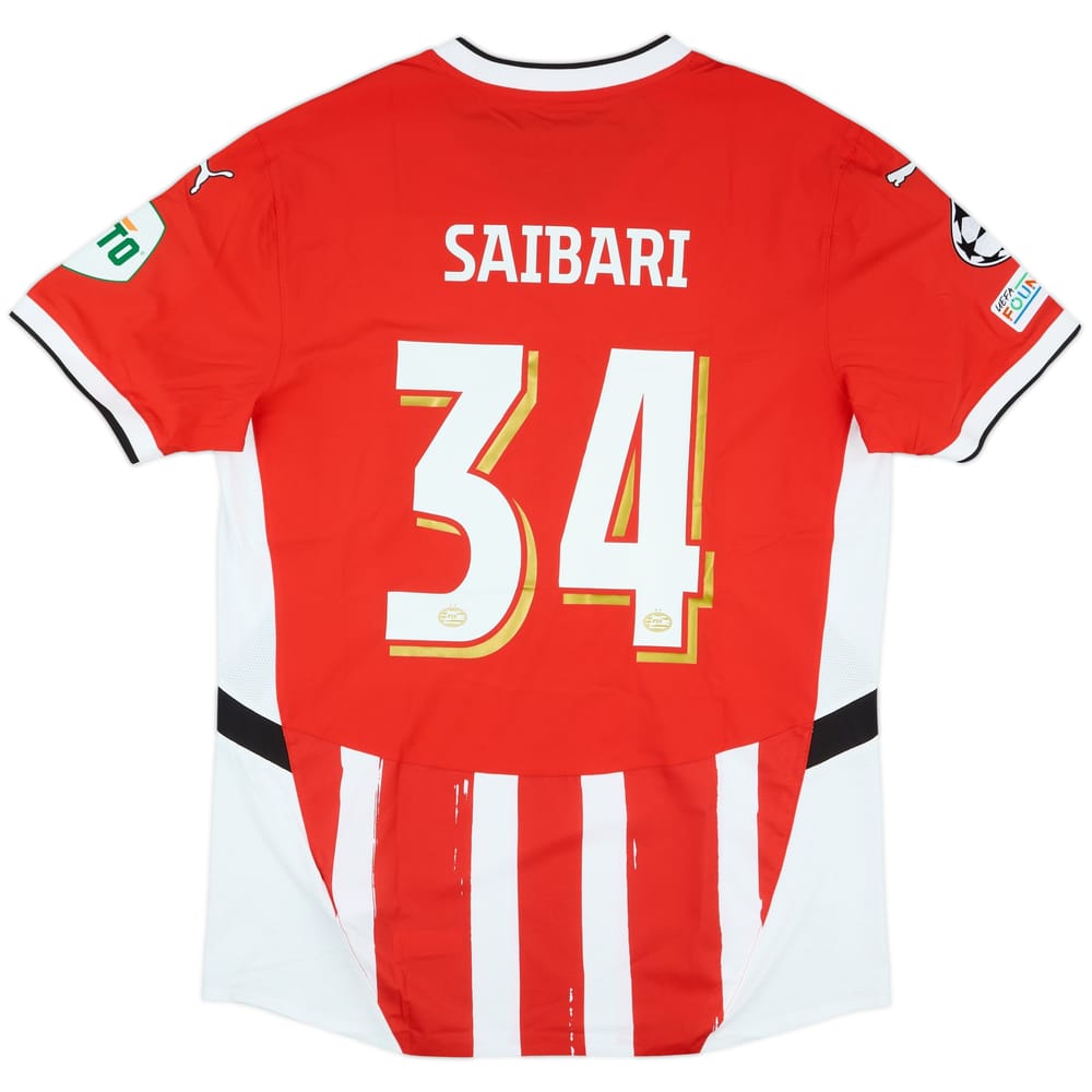 2024-25 PSV Match Issue Champions League Home Shirt Saibari #34